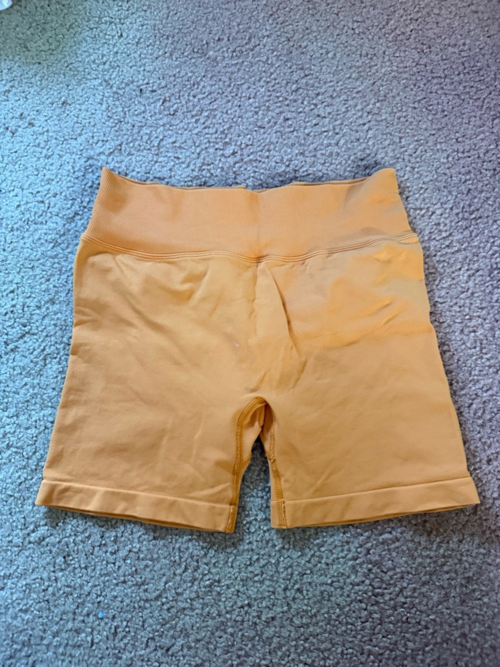 Aurola - Women's High-Rise Gym Shorts Butt Scrunch Orange